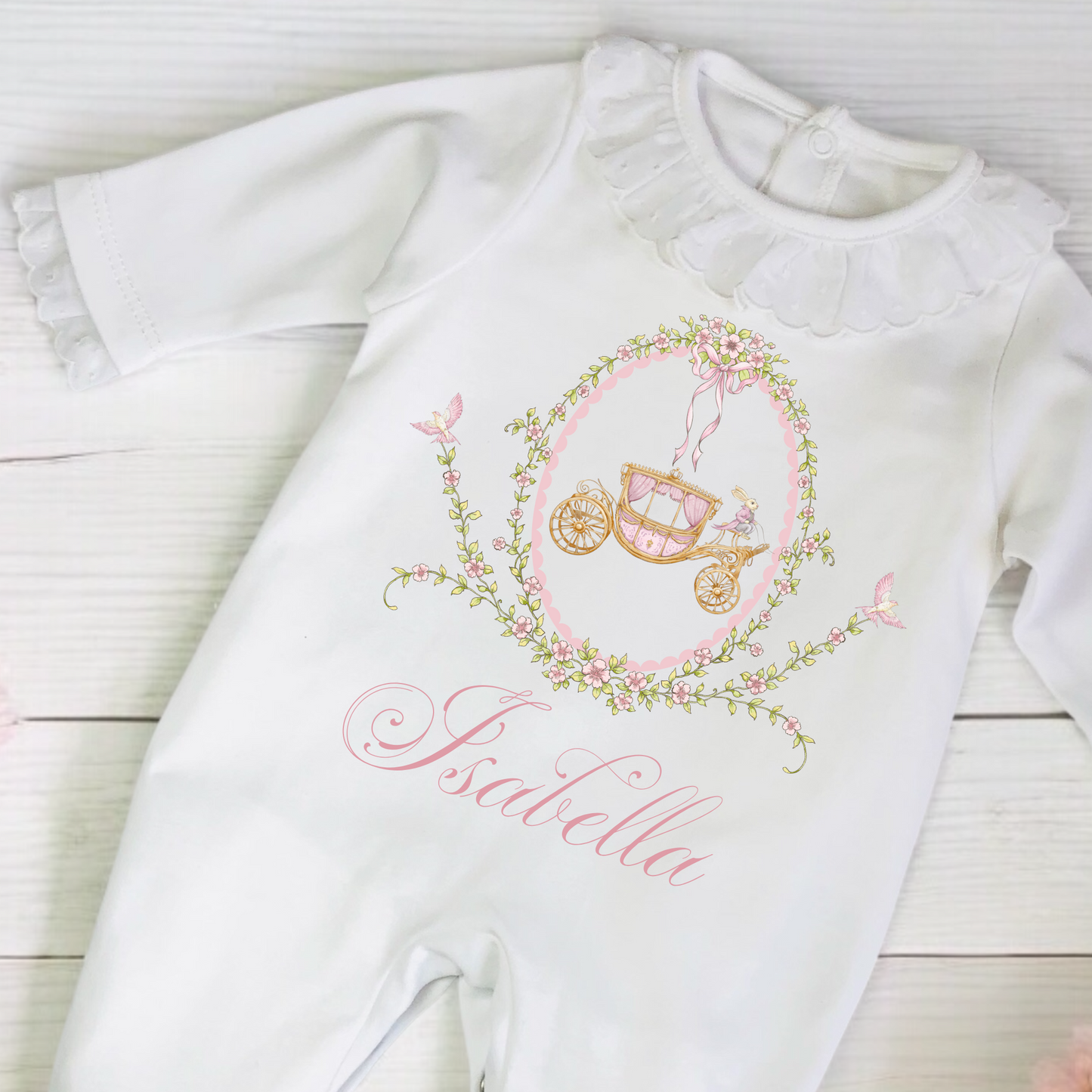 Fairytale Carriage Baby grow - Personalise me