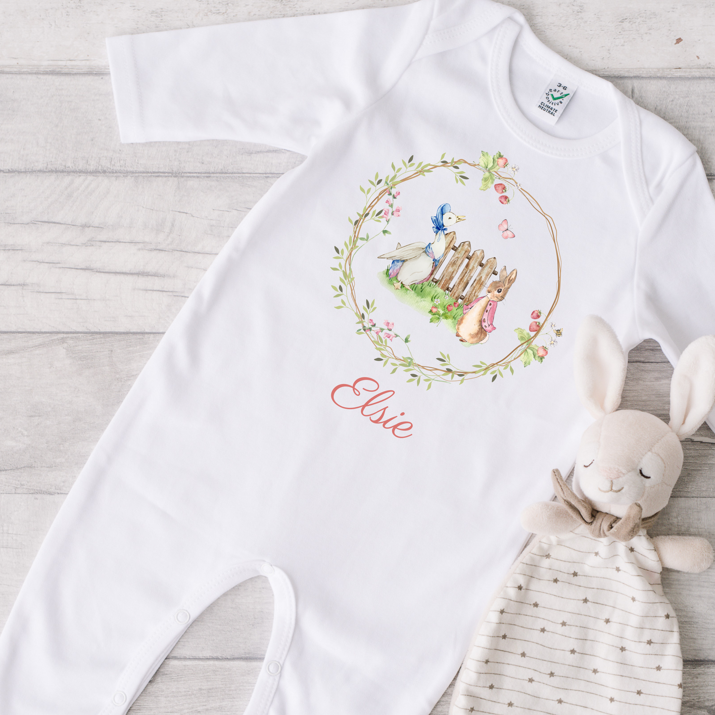 Beatrix Potter Jemima Puddleduck  Sleep suit - Personalise me