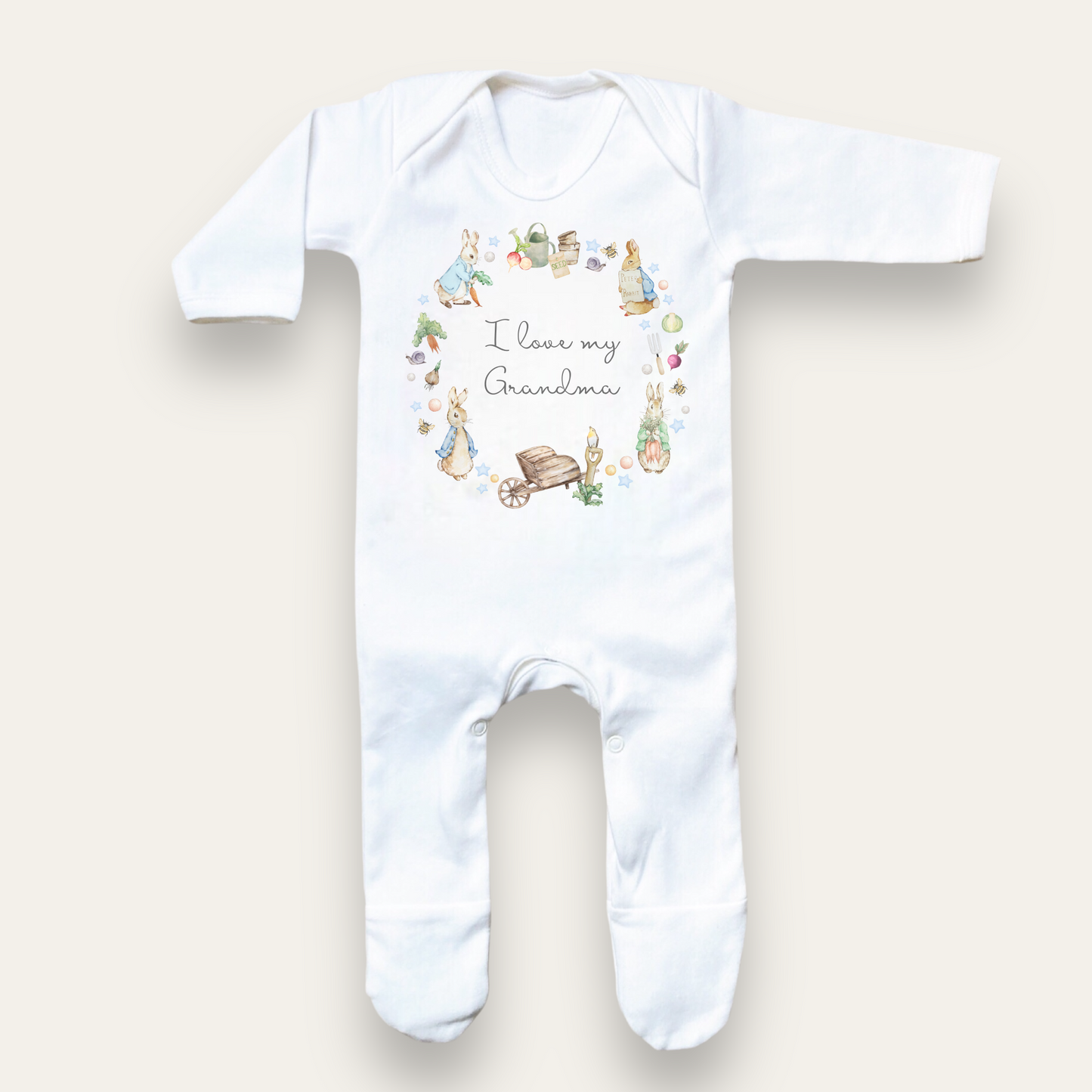 Peter rabbit I love my Mummy / Daddy Sleep suit - Personalise me