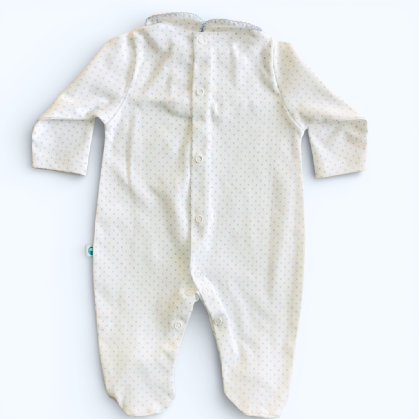 White Sleepsuit with polka dots