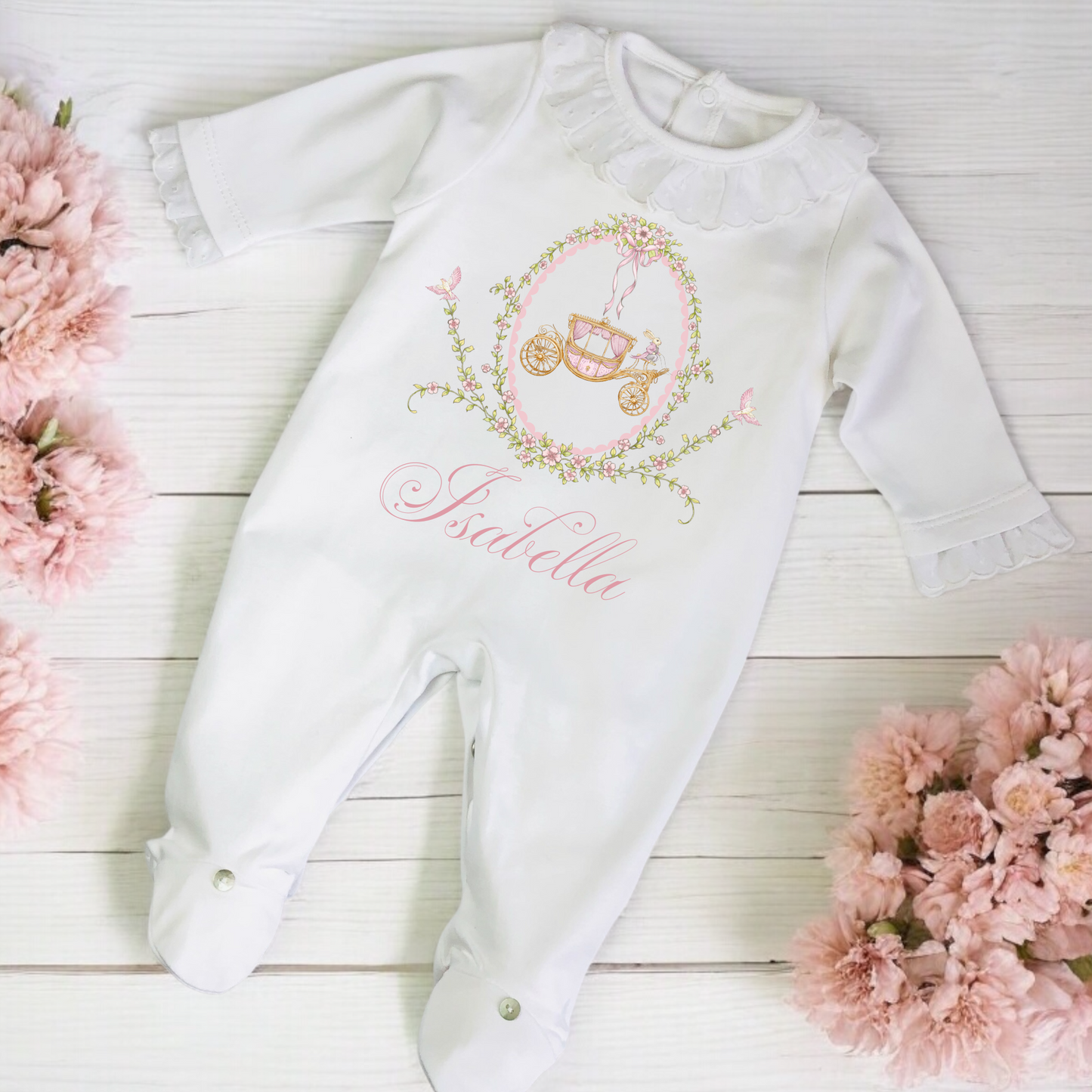 Fairytale Carriage Baby grow - Personalise me