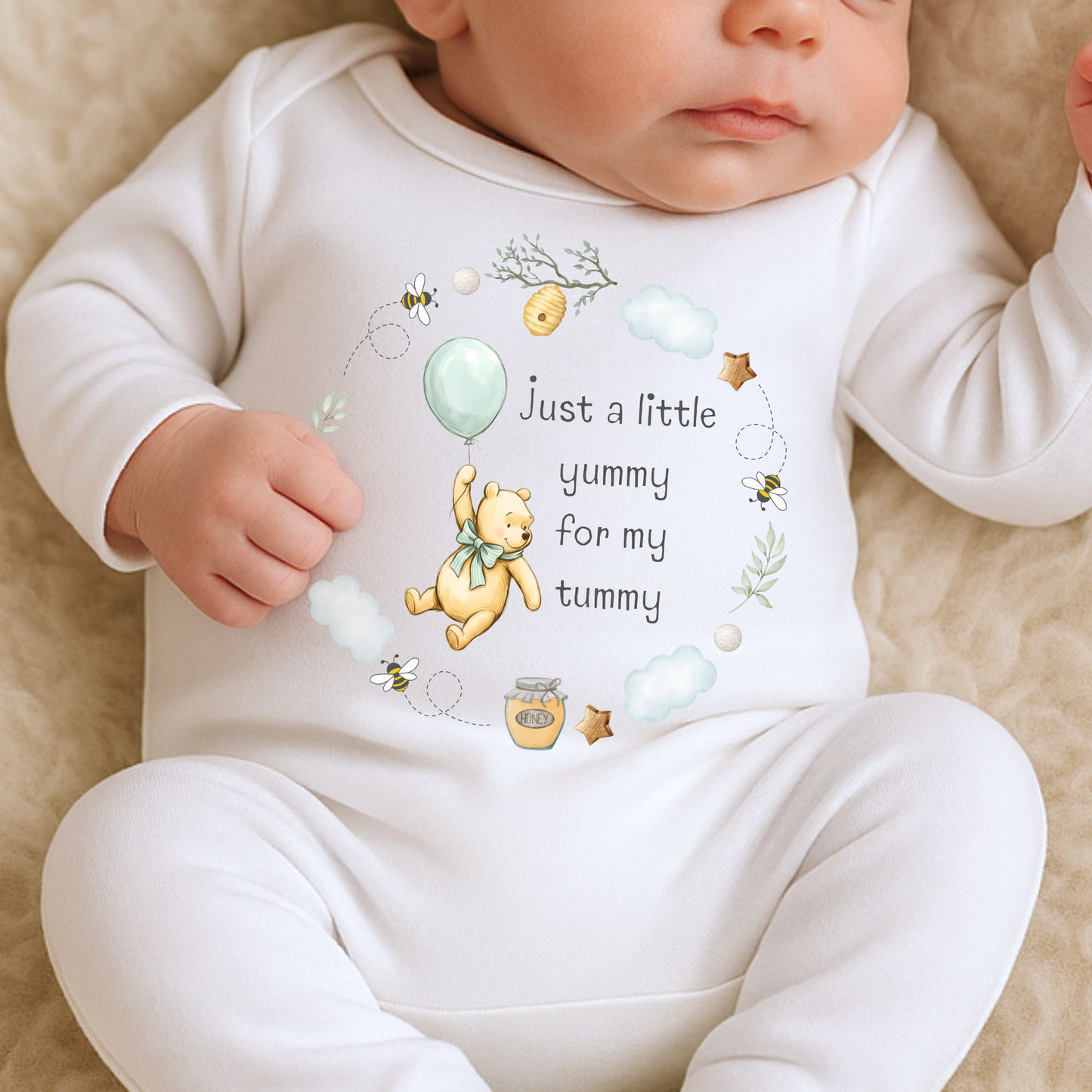 A little yummy for my tummy Sleepsuit