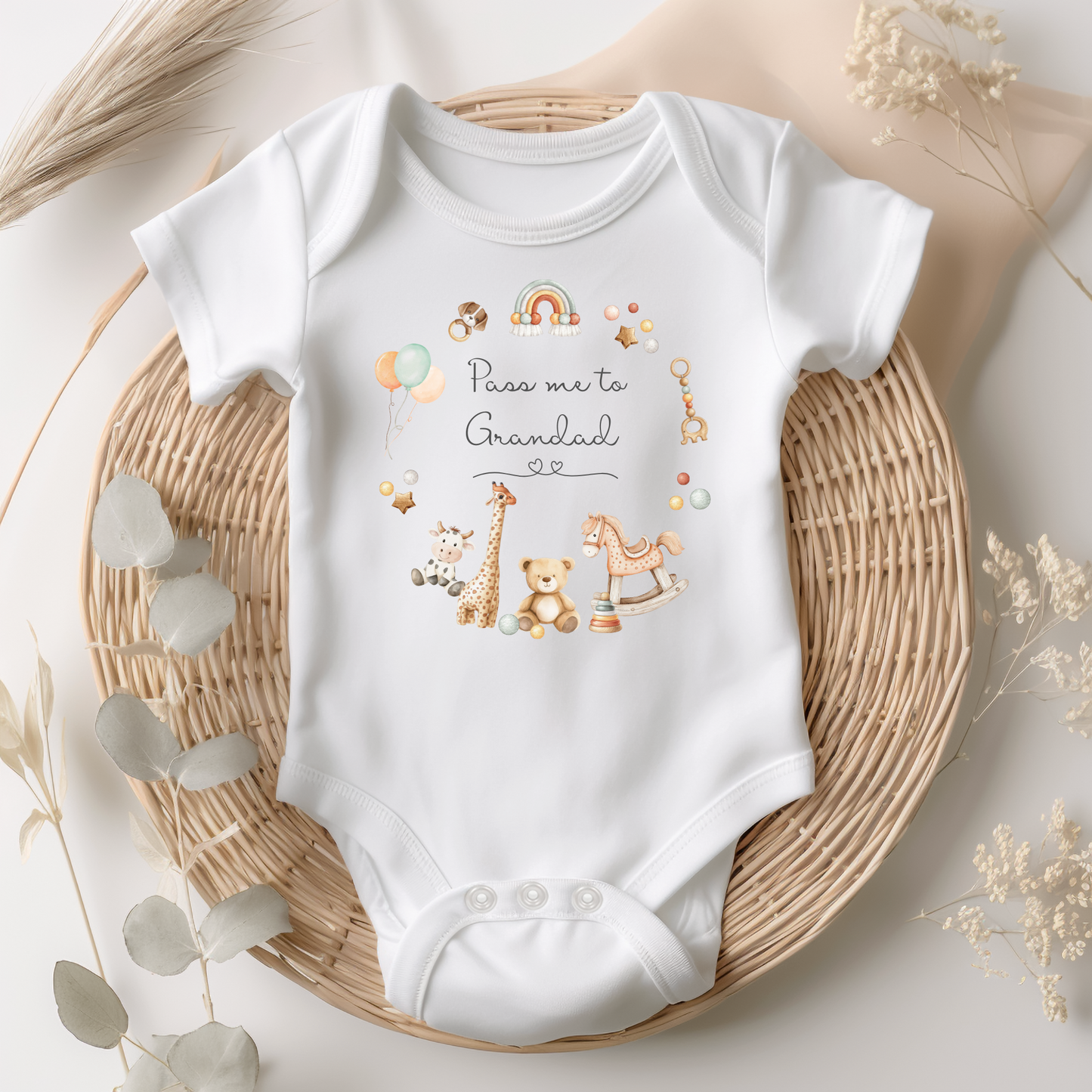 Pass me to- Grandma, Grandad, Auntie Bodysuit - Personalise me