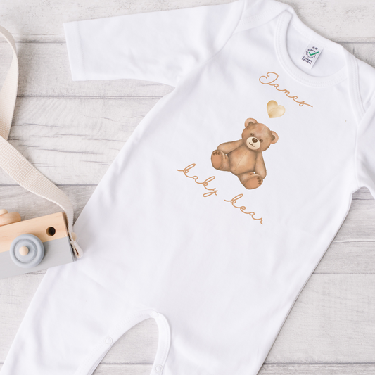 Teddy bear Sleep suit - Personalise me