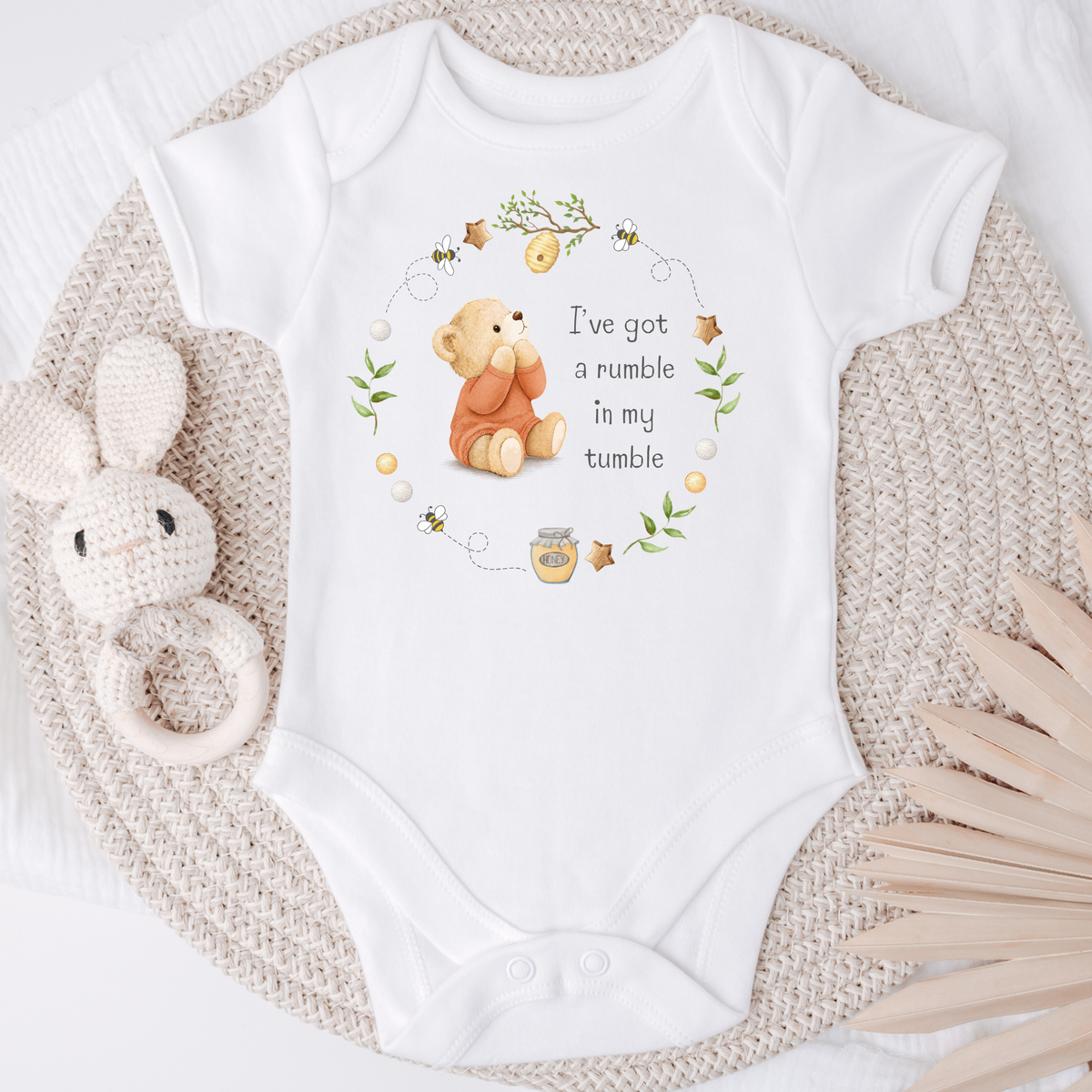 Rumble in My Tumble Bodysuit – Soft Terracotta