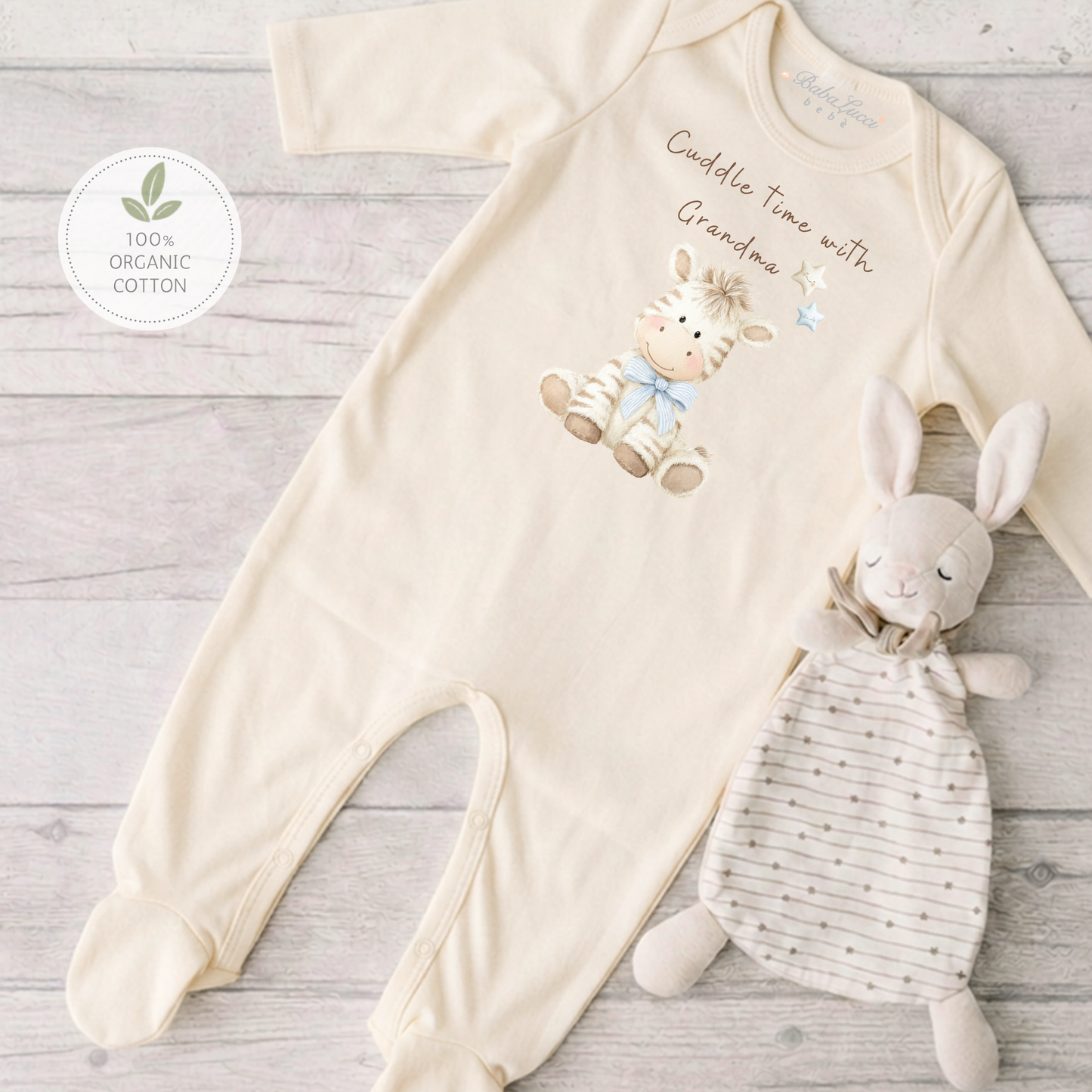 Cuddle Time Zebra Sleepsuit - Personalise Me