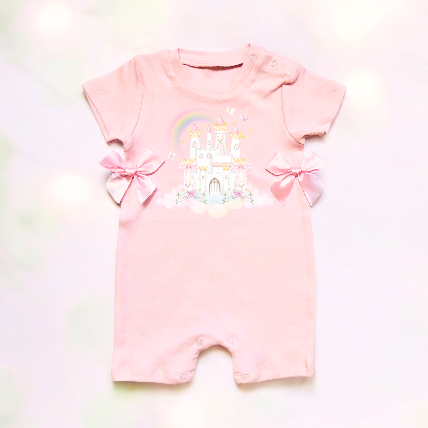 Fairytale castle Pink Romper