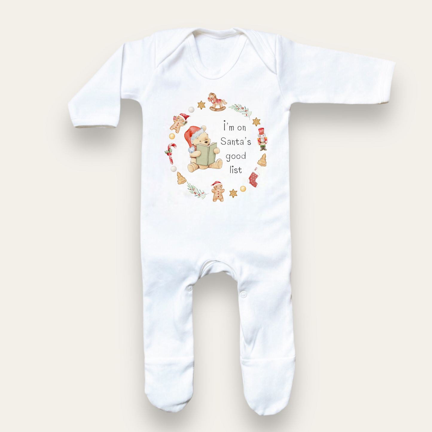 Christmas Pooh Bear Sleepsuit