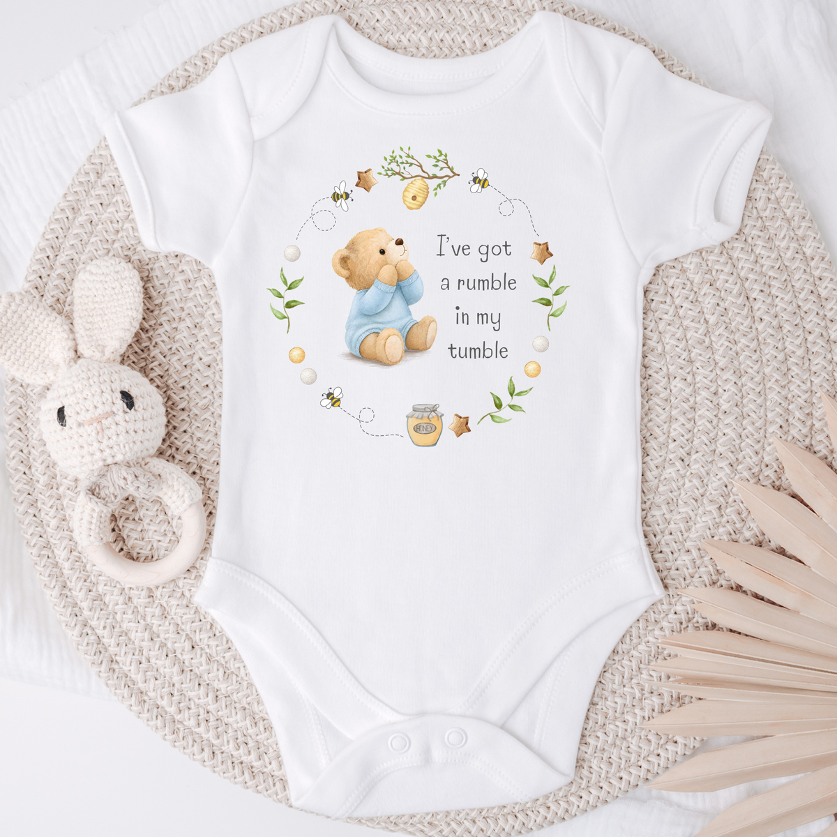 Rumble in My Tumble Bodysuit – Blue