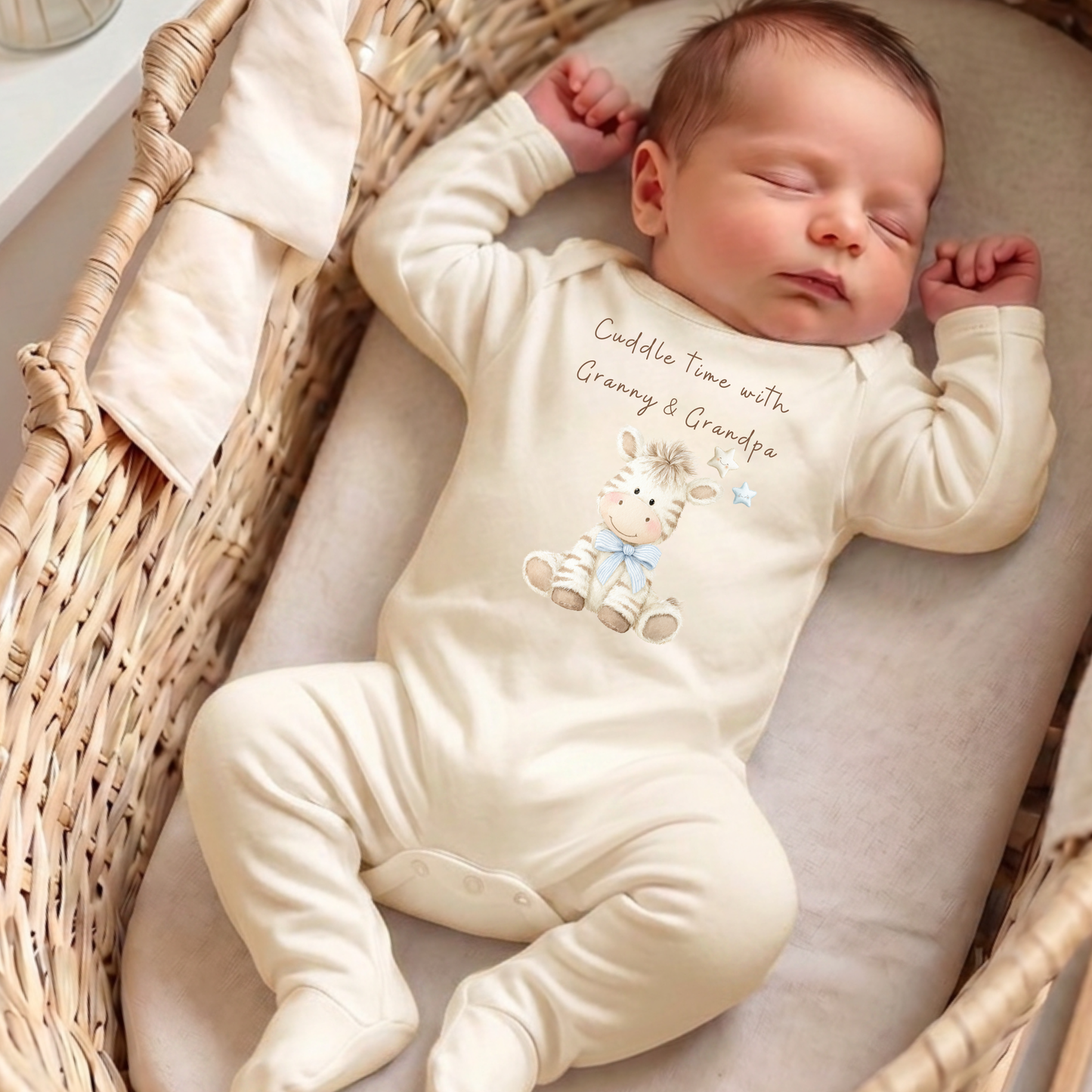 Cuddle Time Zebra Sleepsuit - Personalise Me