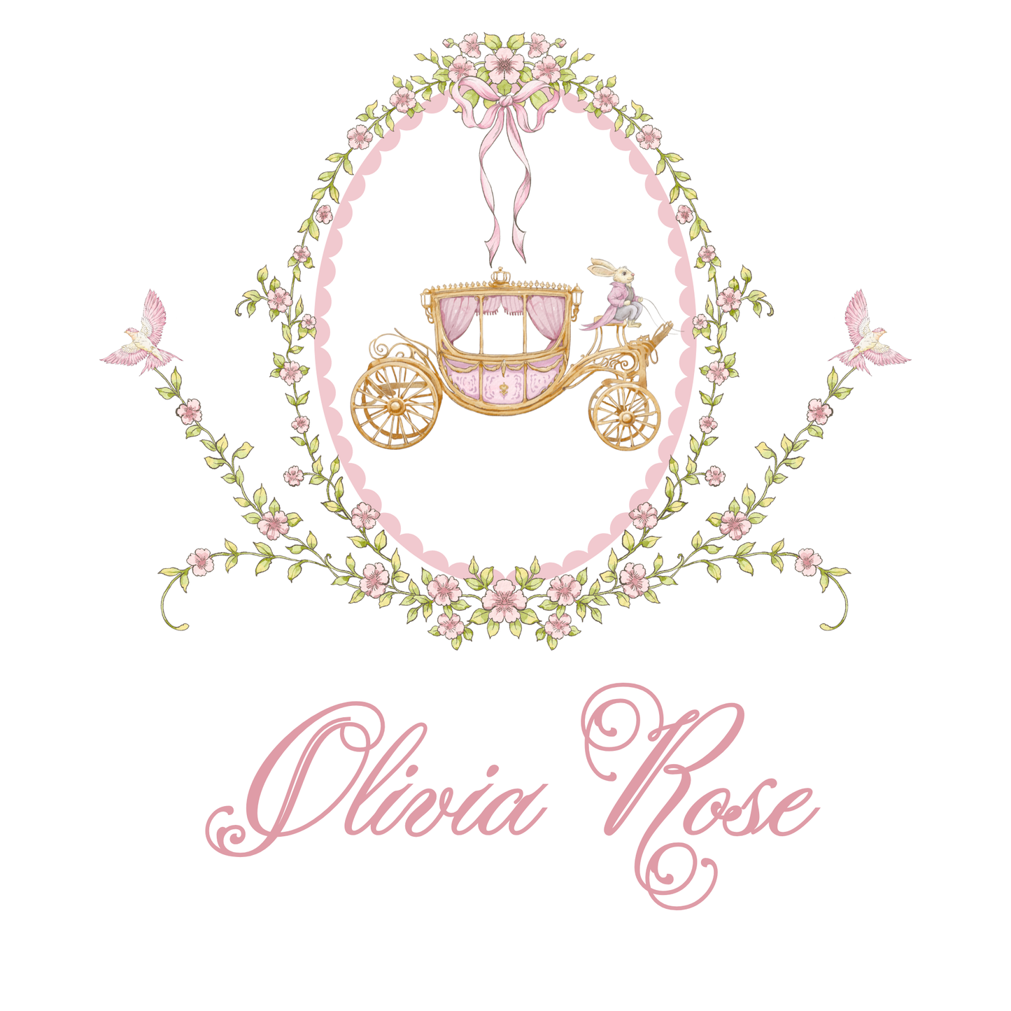 Pink Fairytale carriage Romper - Personalise me