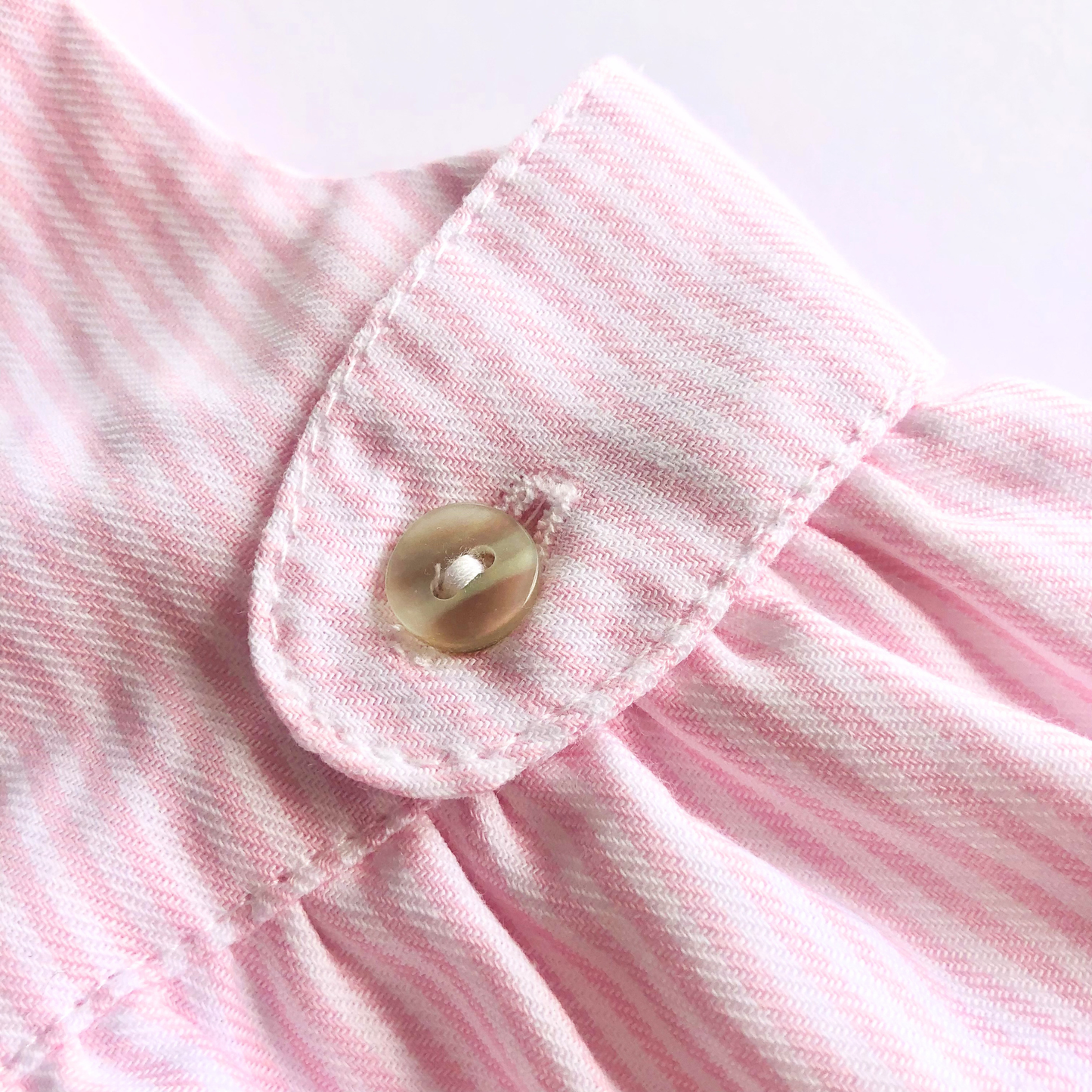 Pink stripe romper and bonnet