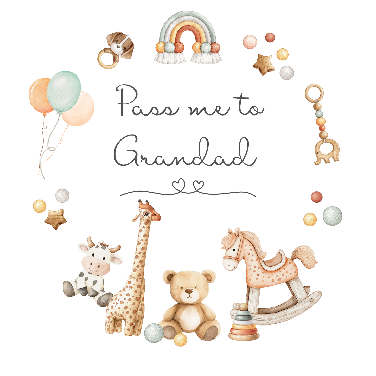 Pass me to- Grandma, Grandad, Auntie Bodysuit - Personalise me