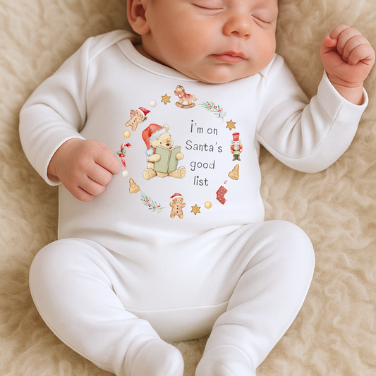 Christmas Pooh Bear Sleepsuit