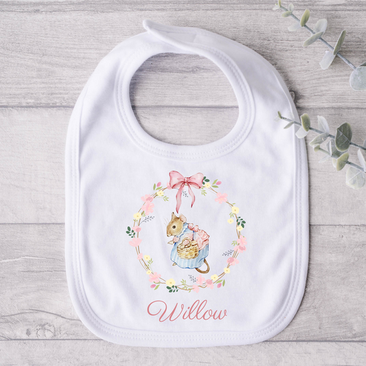 Beatrix Potter Mrs Tittle-mouse Bib - Personalise me
