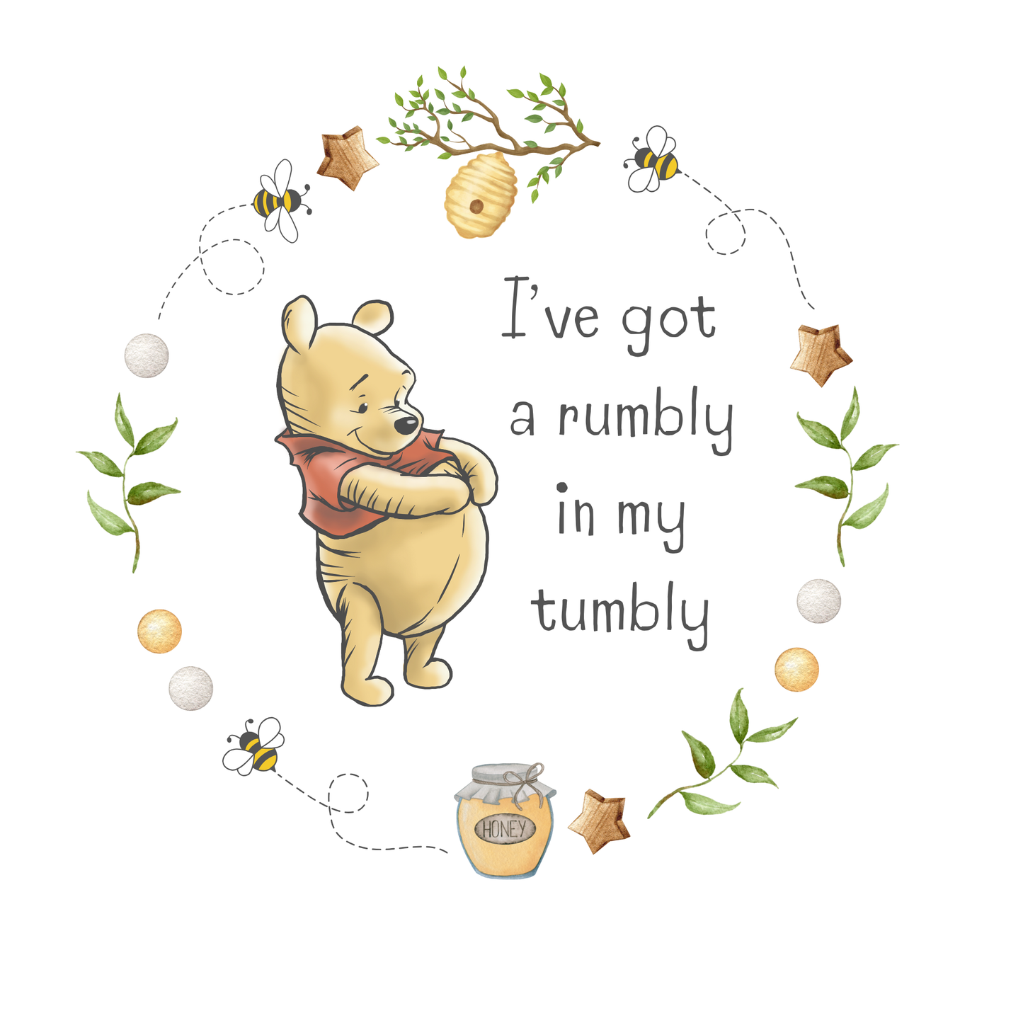 Classic Bear 'I've got a rumbly in my tumbly' Bodysuit