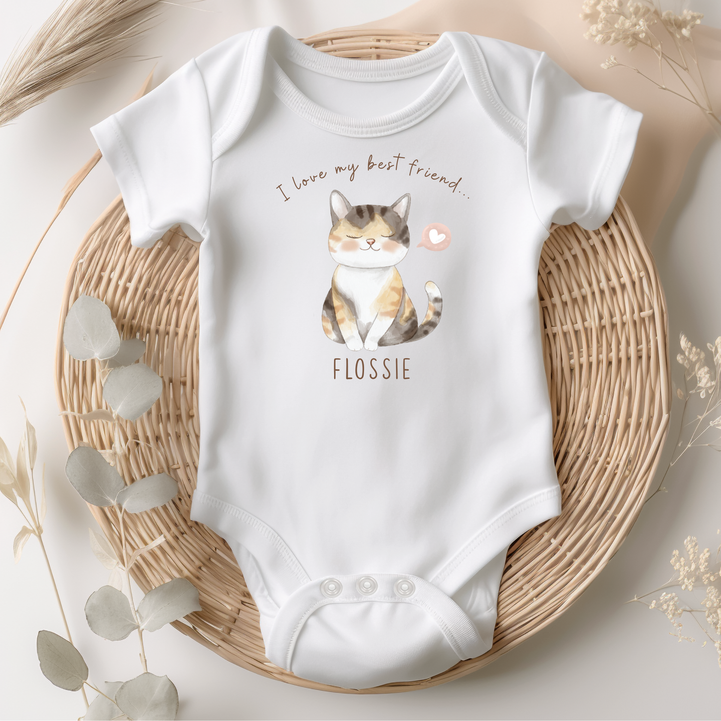 Personalised Cat Name Bodysuit