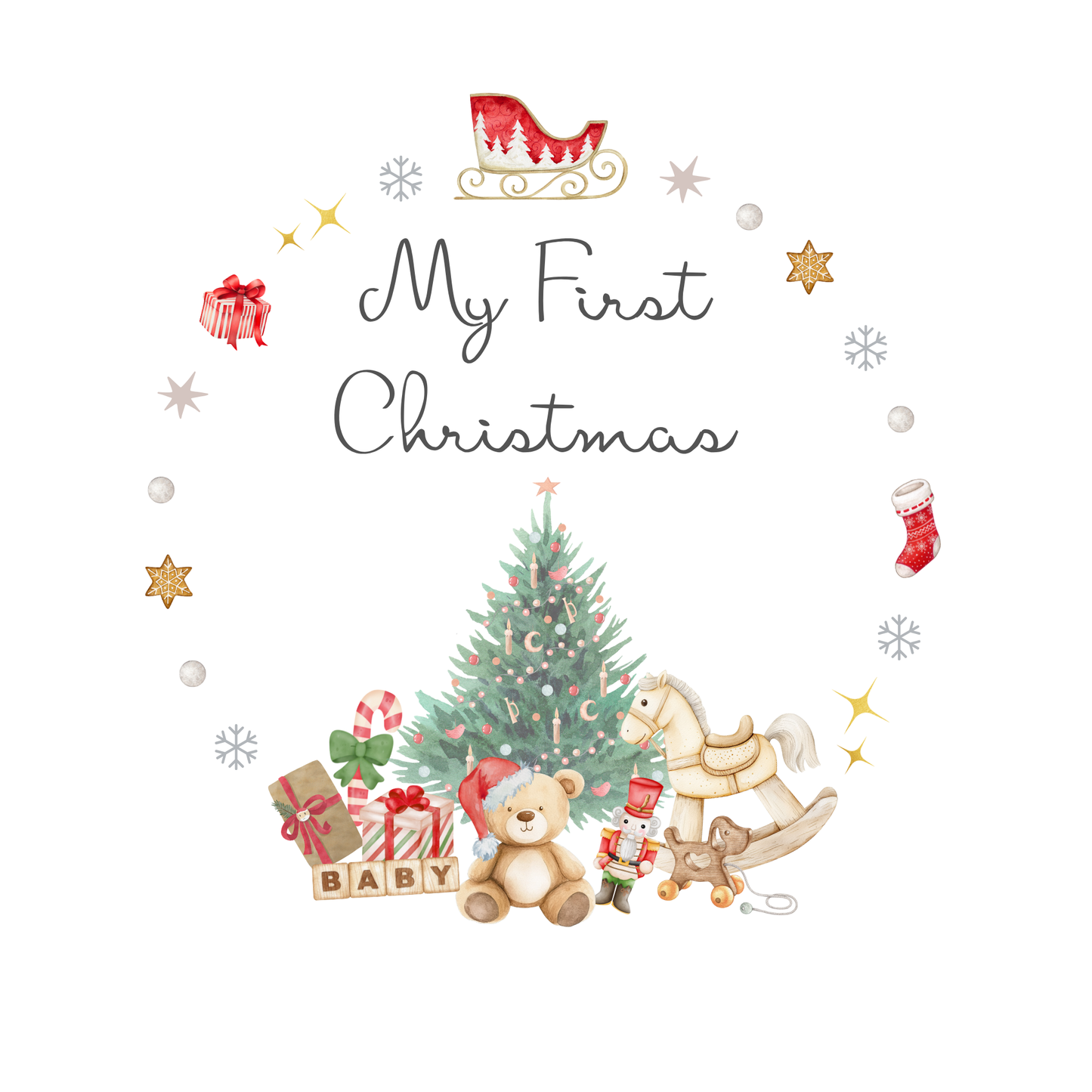 My First Christmas Sleepsuit - Personalise me