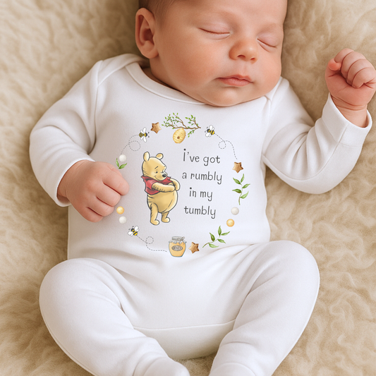 Pooh Bear I've got a rumbly in my tumbly Sleepsuit