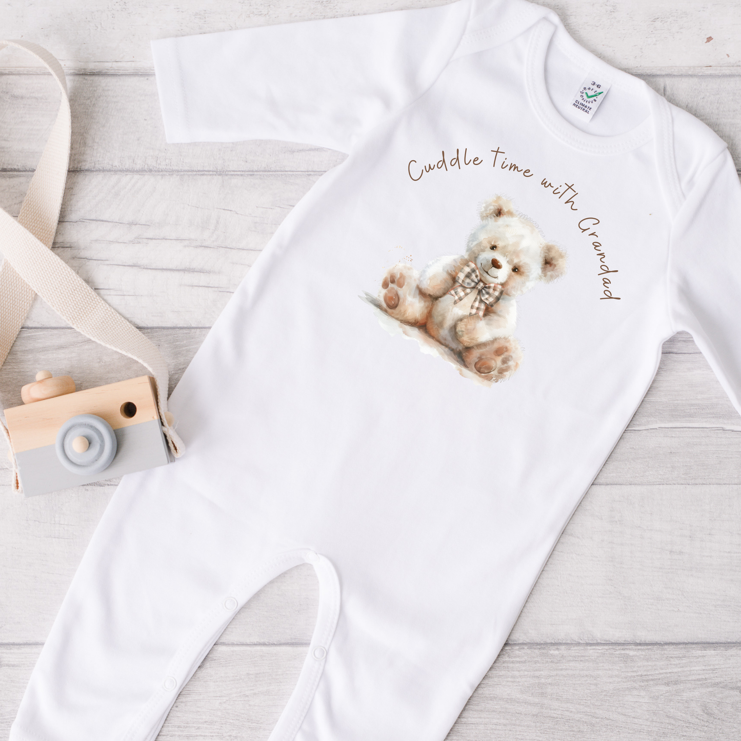 Cuddle time with - Grandma, Grandad, Auntie etc Sleepsuit - Personalise me