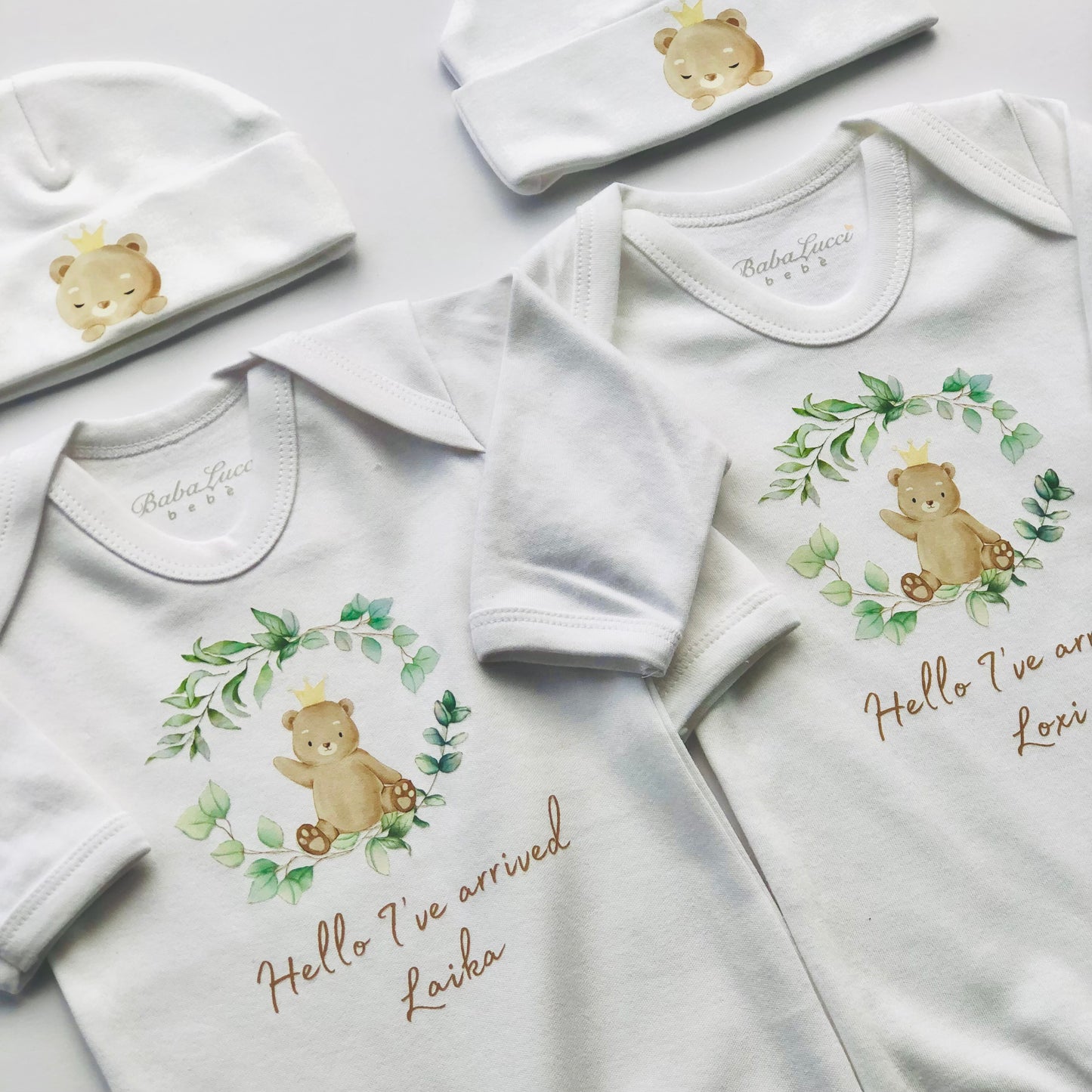 Baby bear sleep suit - Personalise me