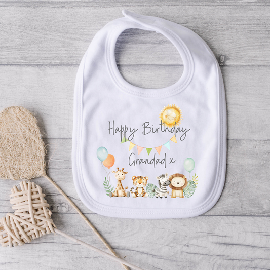 Happy Birthday Bib - Personalise me