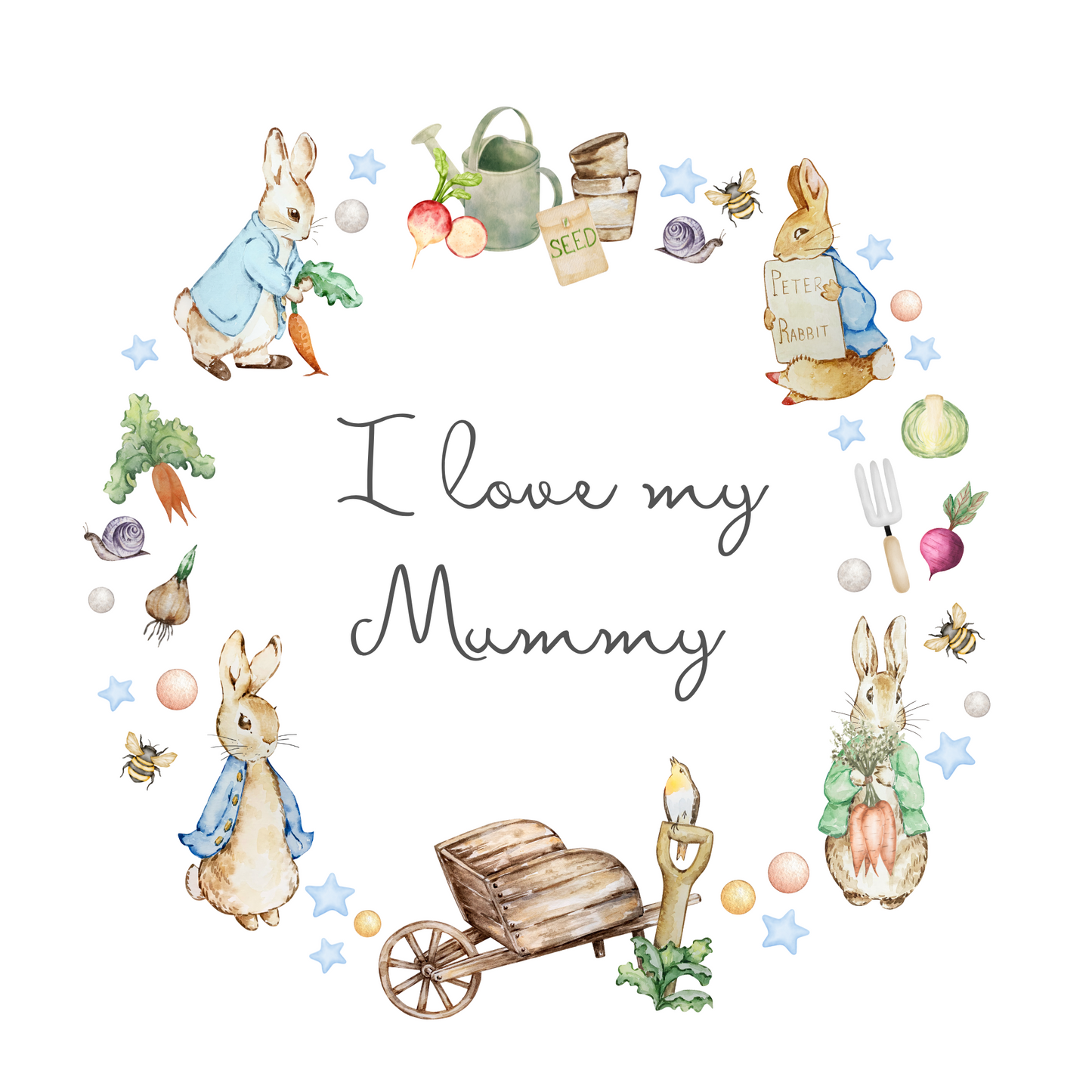 Peter rabbit I love my Mummy / Daddy Bodysuit - Personalise me