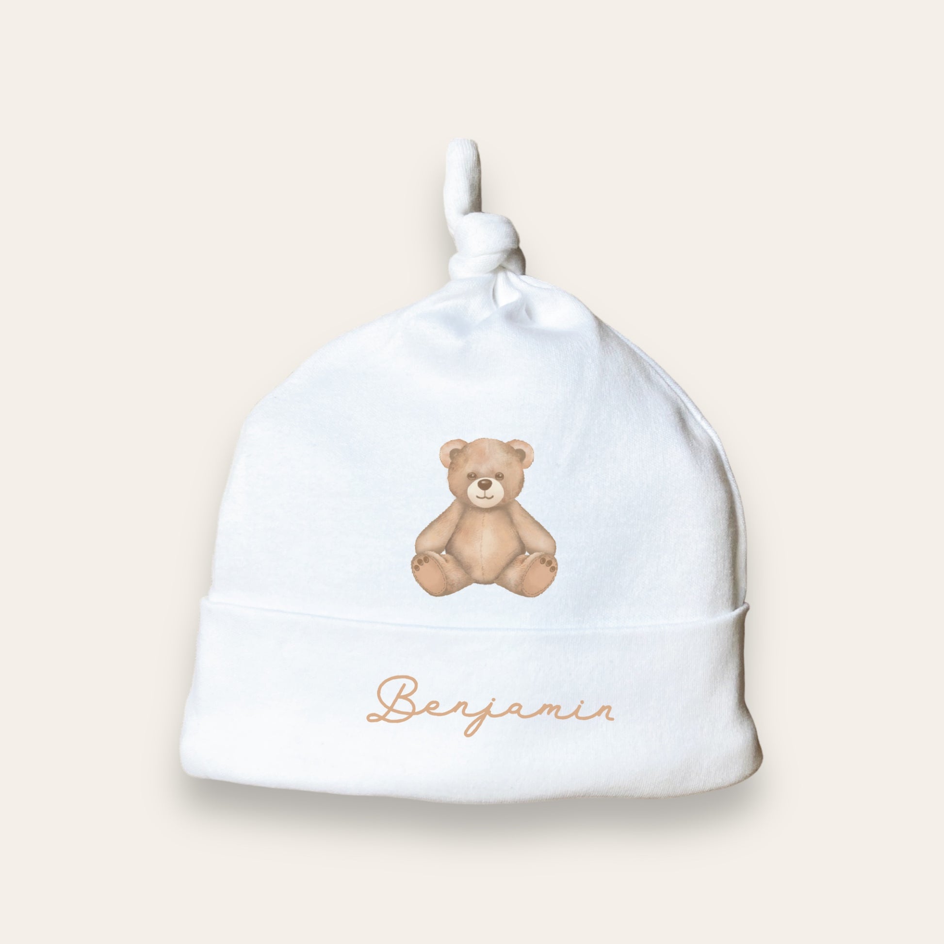 Teddy bear hat. Front view