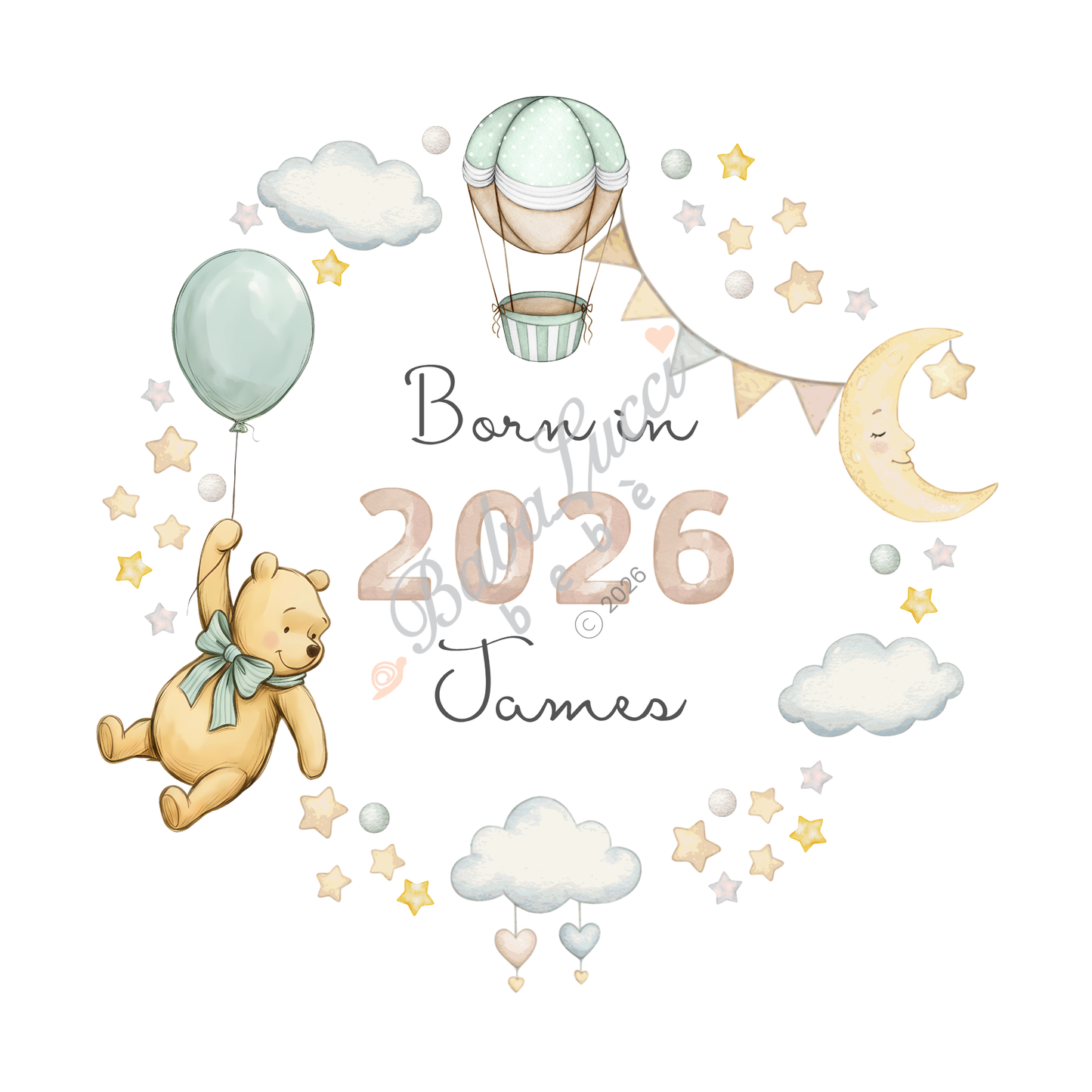Born in 2026 Sleepsuit - Personalise me