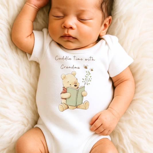 Honey Bear Cuddle time Bodysuit- Personalise me