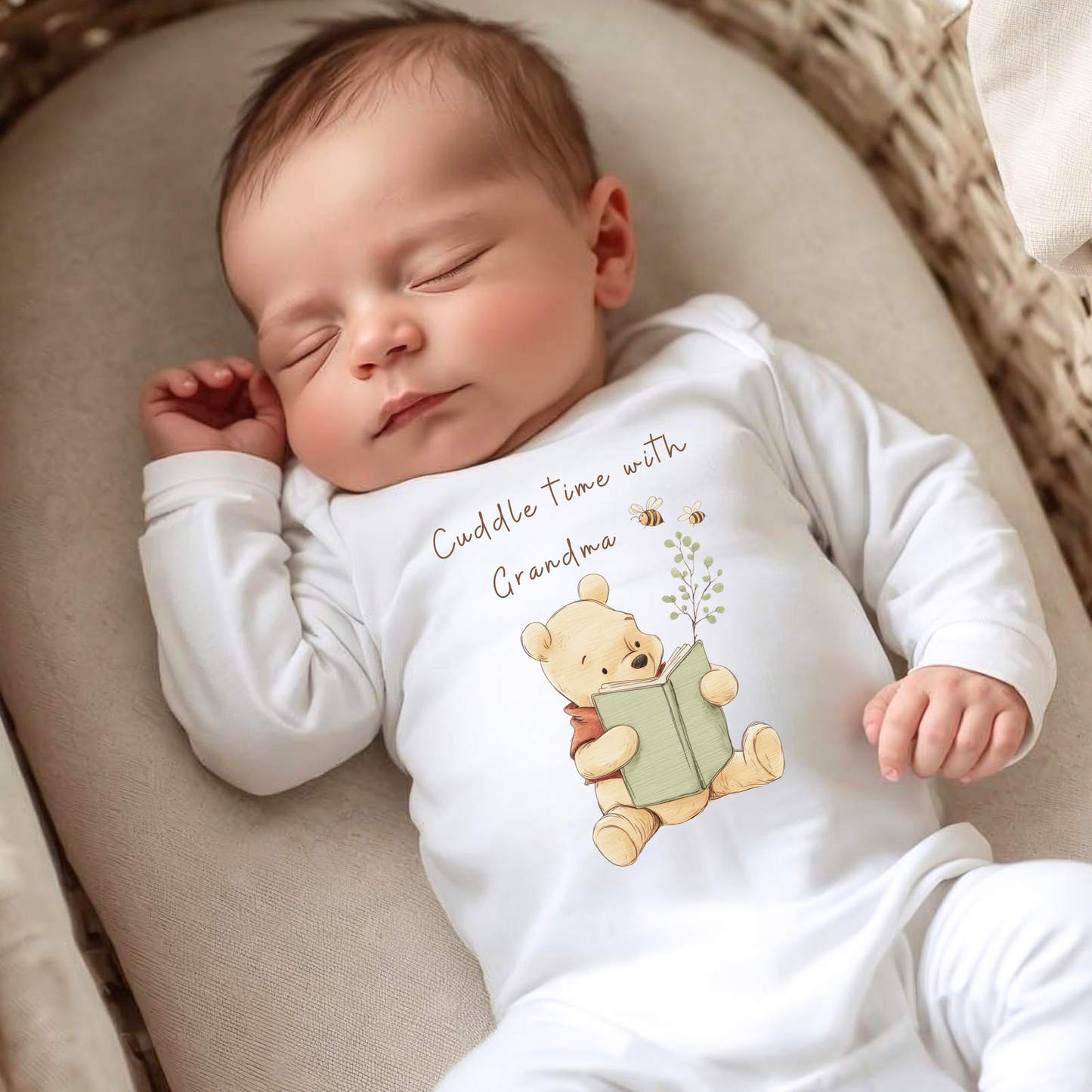 Honey Bear Cuddle time Sleep suit - Personalise me