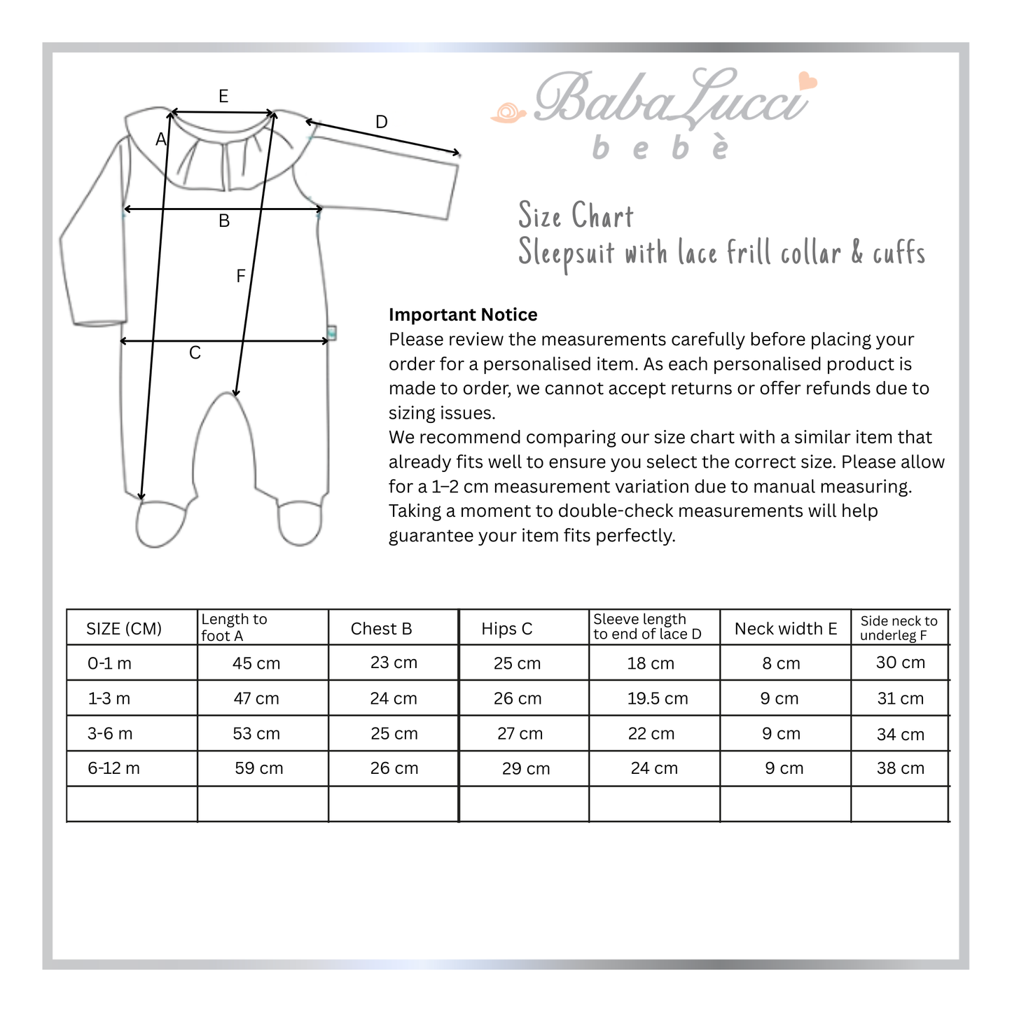 Baby Fairy Baby grow - Personalise me