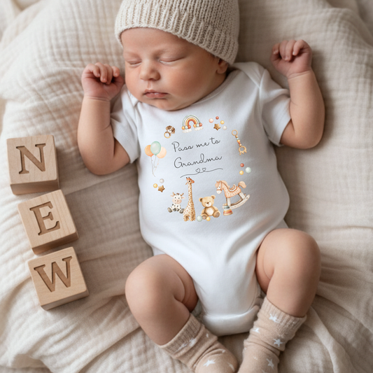 Pass me to- Grandma, Grandad, Auntie Bodysuit - Personalise me