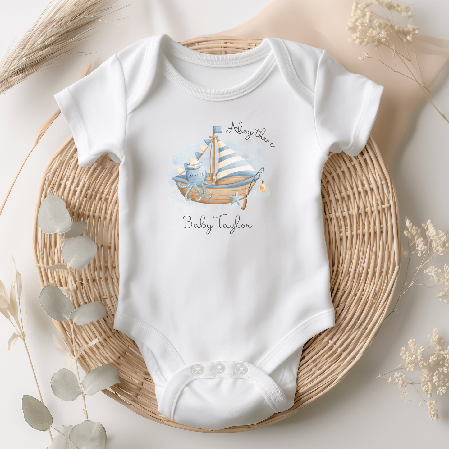 Nautical Boat Body suit - Personalise me