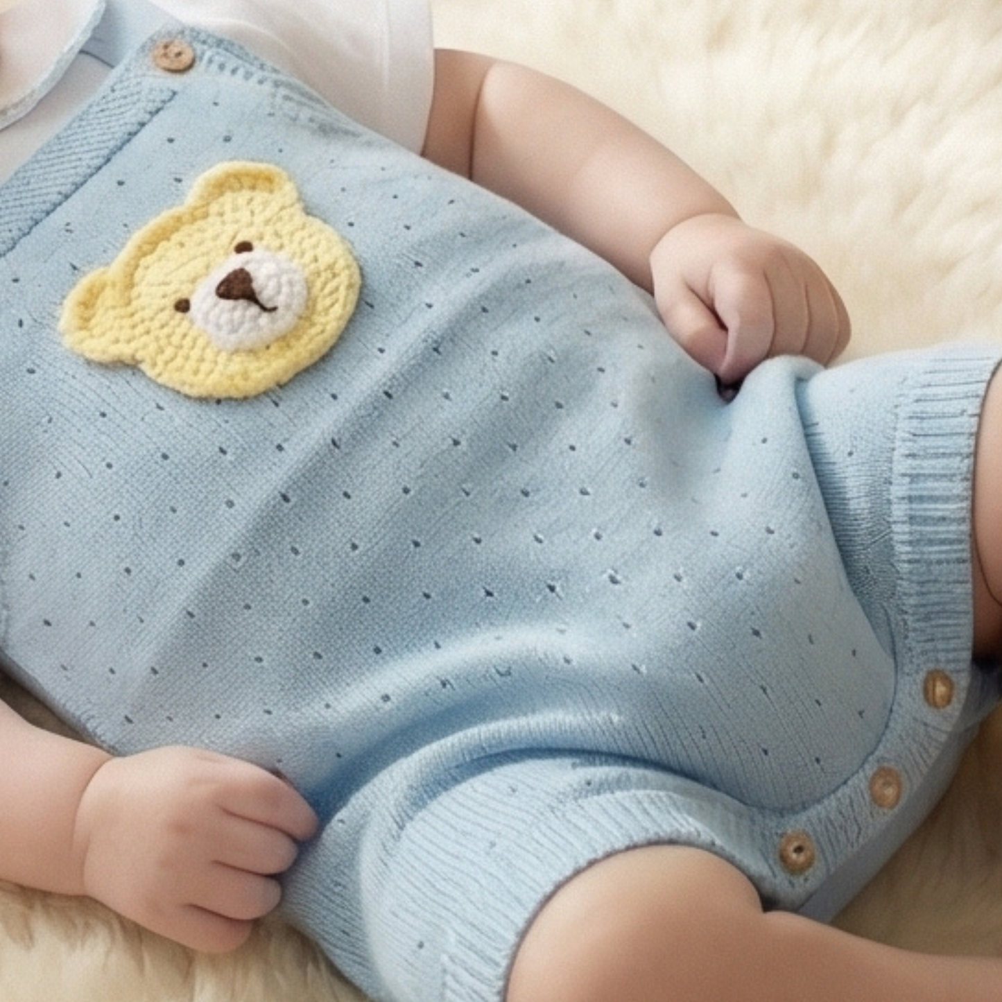 Baby Blue Pointelle knit 2 piece set