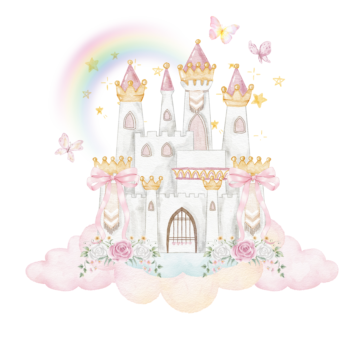 Fairytale castle Pink Romper