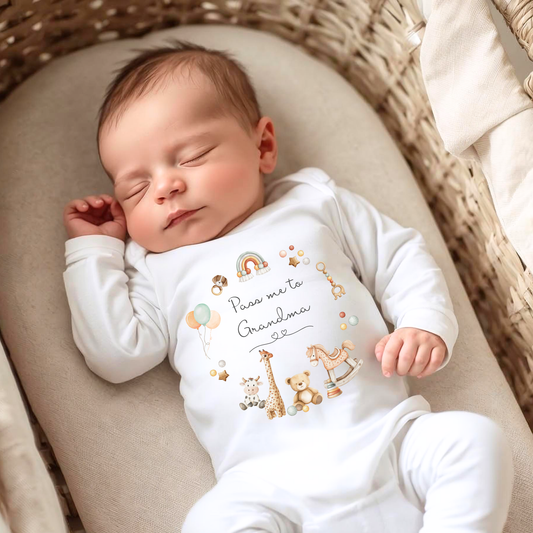 Pass me to- Grandma, Grandad, Auntie Sleepsuit - Personalise me