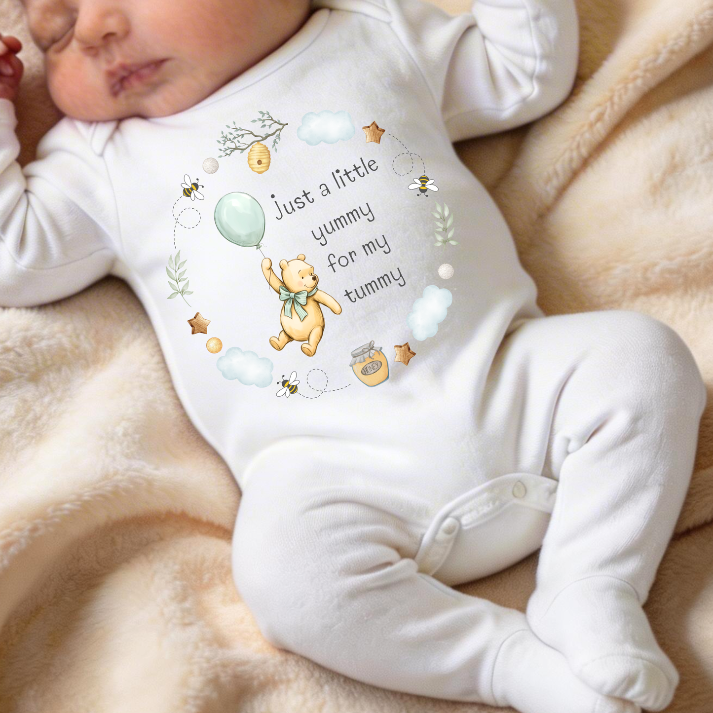 A little yummy for my tummy Sleepsuit